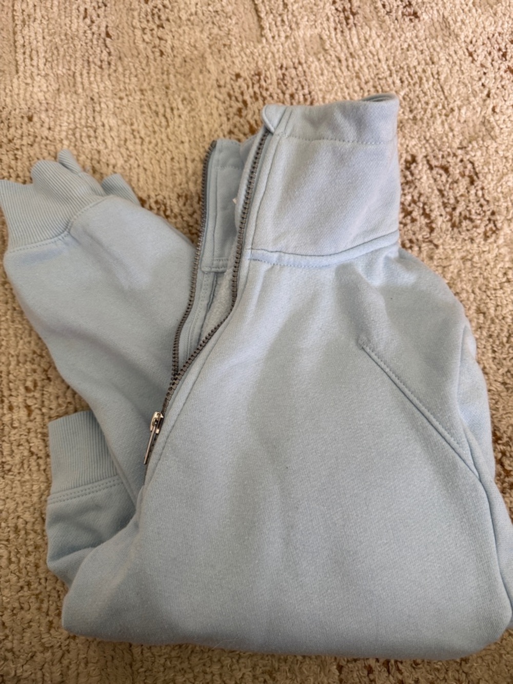 All in Motion Blue Cropped Half-Zip